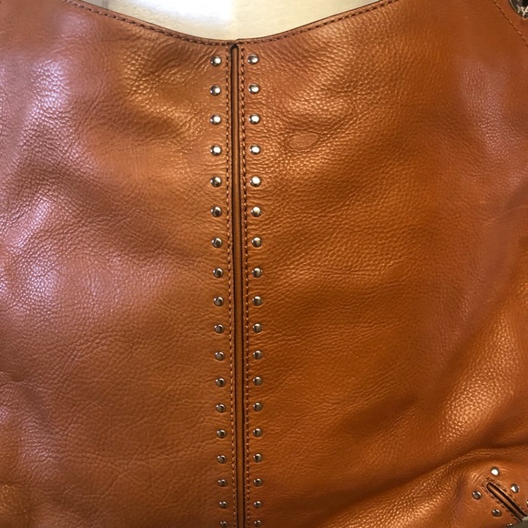 Michael Kors leather hobo bag with silver chain and leather strap. - Picture 10 of 10